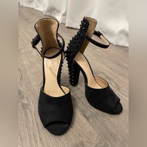 Zara black suede high heels